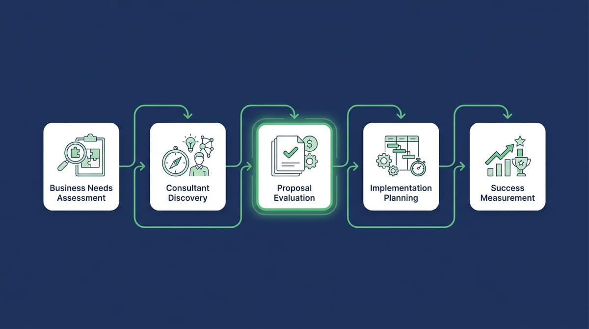 Five-step consultant hiring workflow for Melbourne AI automation business projects